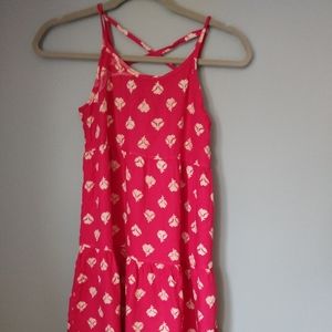 Bright Fushia Flower Dress Youth  Girl Sleeveless